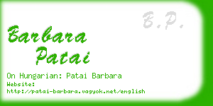 barbara patai business card